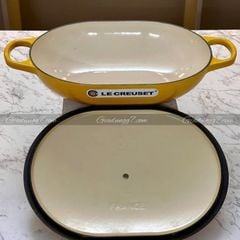  Chảo gang oval Le Creuset Oblong 31cm 3.4L - Màu Vàng Mù Tạt 