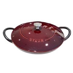  Chảo gang Staub Guss Wok 24cm - Màu Đỏ Mận 