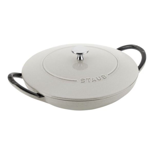 Chảo gang Staub Wok 24cm - Màu Trắng