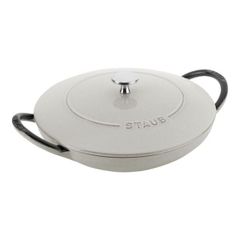  Chảo gang sâu lòng Staub Wok 24cm - Màu Trắng 
