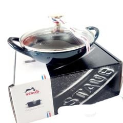  Chảo gang Staub Wok Lamer 16cm 0.65L - Màu Xanh 13181737 