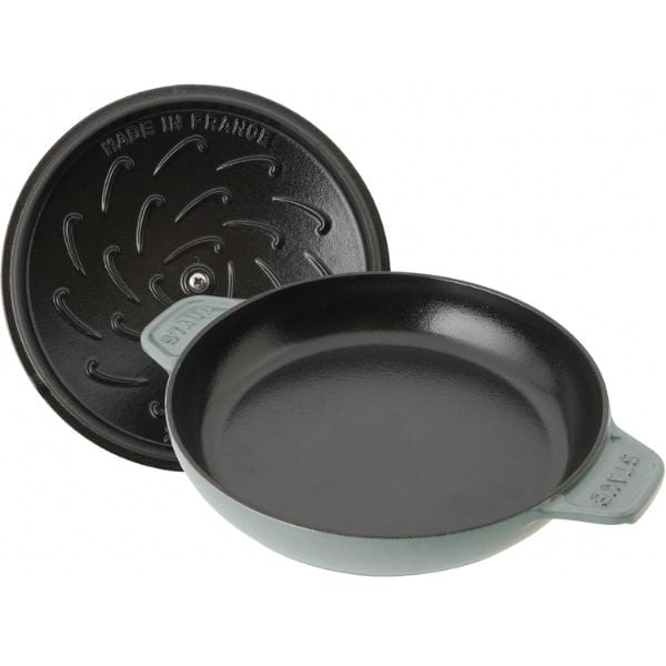 Chảo gang tròn Staub Ocean 20cm 0.75L 1028991 - Màu xanh
