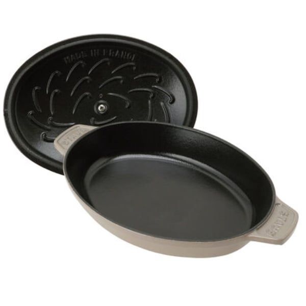 Chảo gang oval Staub Ocean 23cm 1 lít