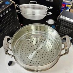  Chảo inox Scanpan Impact 28cm sâu lòng kèm xửng hấp 