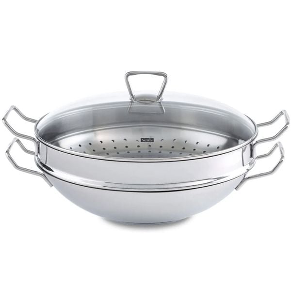 Chảo sâu lòng Fissler Nanjing 36cm kèm xửng hấp