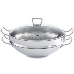 Chảo sâu lòng Fissler Nanjing 36cm kèm xửng hấp