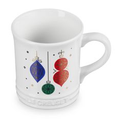  Cốc sứ Le Creuset 400ml họa tiết lồng đèn - Màu Trắng 