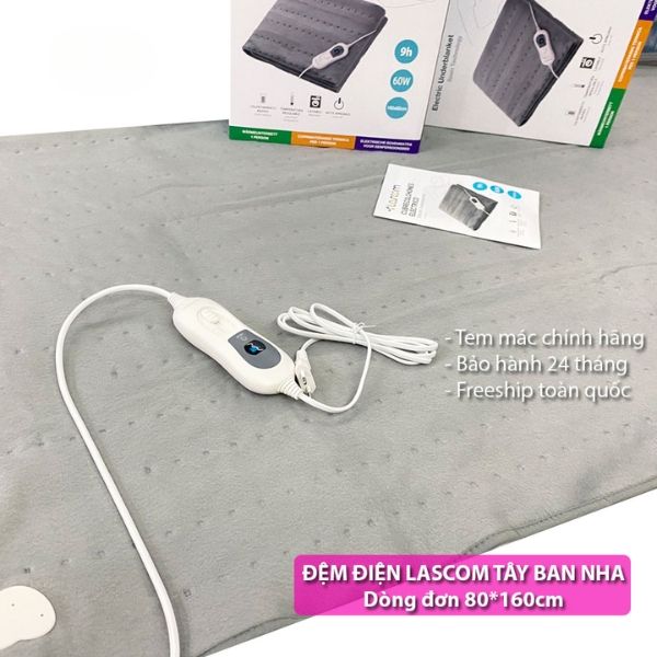 Đệm điện đơn Lascom LC350H 80*160cm -Tây Ban Nha