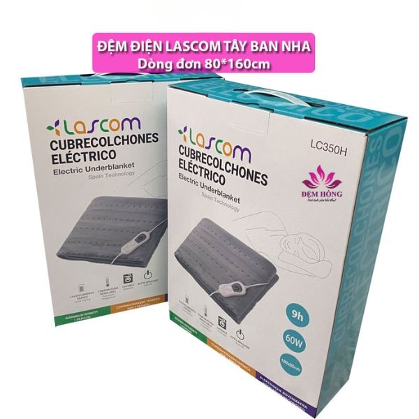Đệm điện đơn Lascom LC350H 80*160cm -Tây Ban Nha