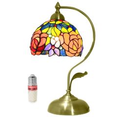  Đèn bàn Tiffany Hoa Hồng W8h 