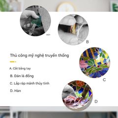  Đèn bàn Tiffany Hoa Hồng W8h 