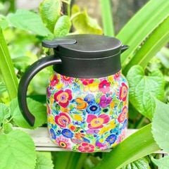  Bình giữ nhiệt kèm lõi lọc trà inox 316 800ml hoa anh thảo 