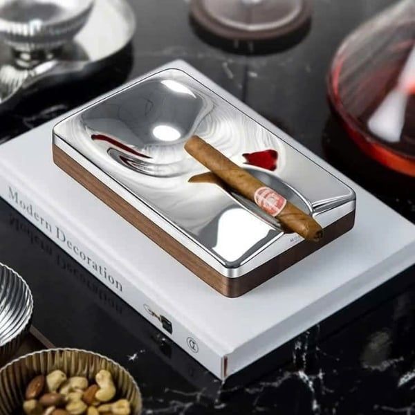 Gạt tàn Modern gỗ inox