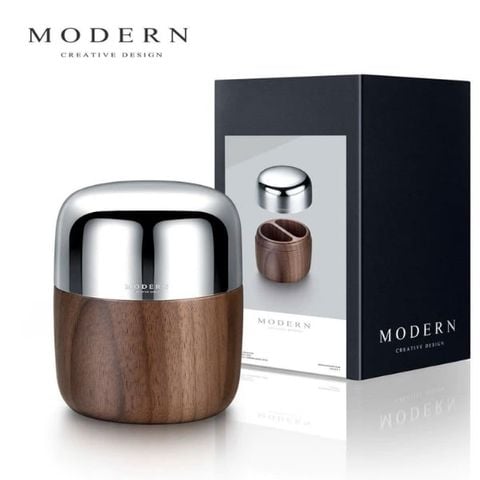Hộp đựng tăm gỗ óc chó Modern
