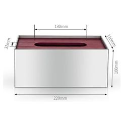  Hộp giấy ăn Modern inox gỗ 22x11cm 