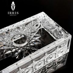  Hộp giấy ăn pha lê thuỷ tinh mài Irris 