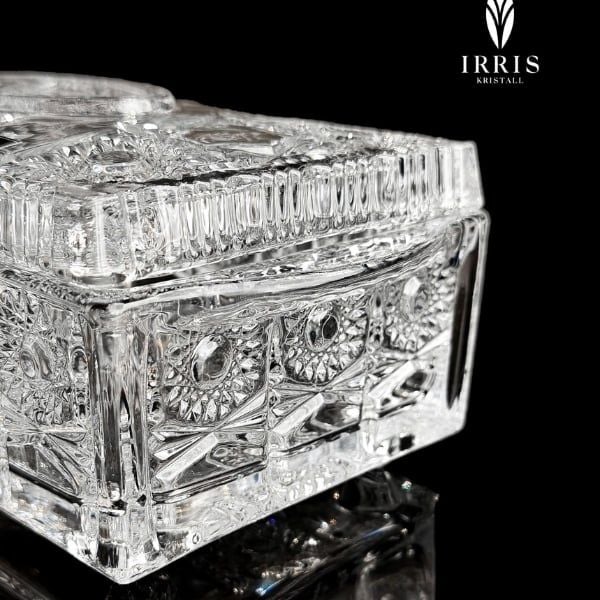 Hộp giấy ăn pha lê thuỷ tinh mài Irris
