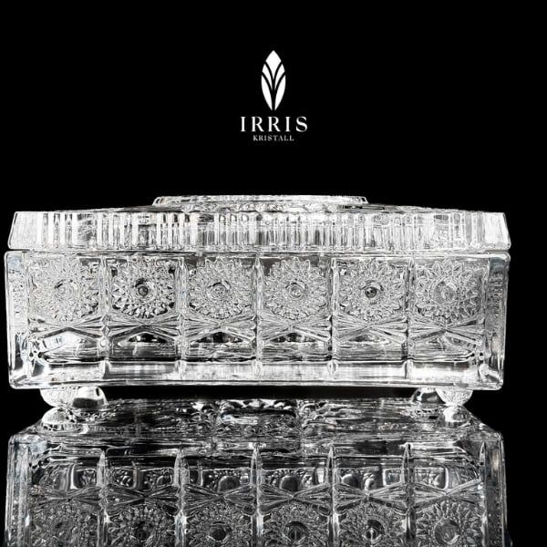 Hộp giấy ăn pha lê thuỷ tinh mài Irris
