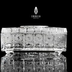  Hộp giấy ăn pha lê thuỷ tinh mài Irris 