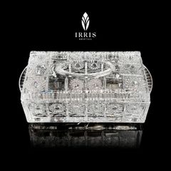  Hộp giấy ăn pha lê thuỷ tinh mài Irris 