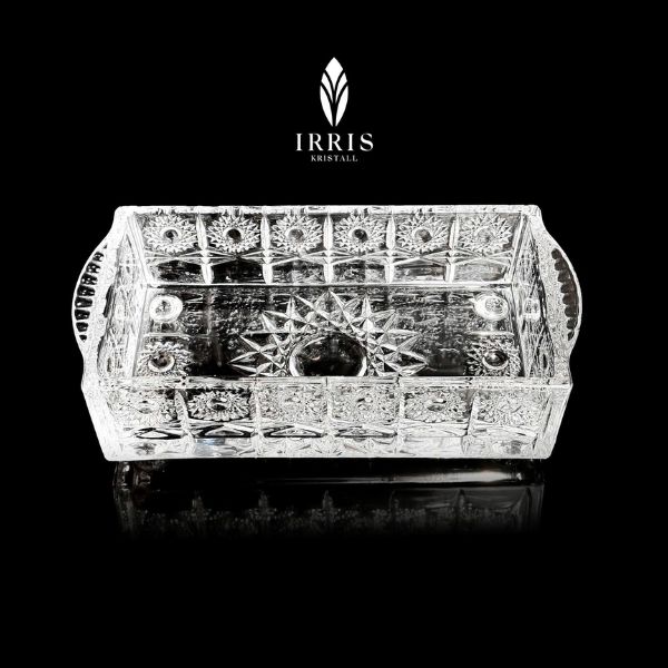 Hộp giấy ăn pha lê thuỷ tinh mài Irris