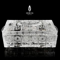 Hộp giấy ăn pha lê thuỷ tinh mài Irris 