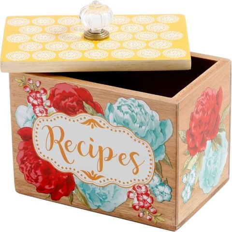 Hộp gỗ The Pioneer Woman Blossom Jubilee Wood Recipe