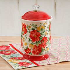  Hũ đựng đồ khô The Pioneer Woman Vintage Floral - Màu Đỏ 