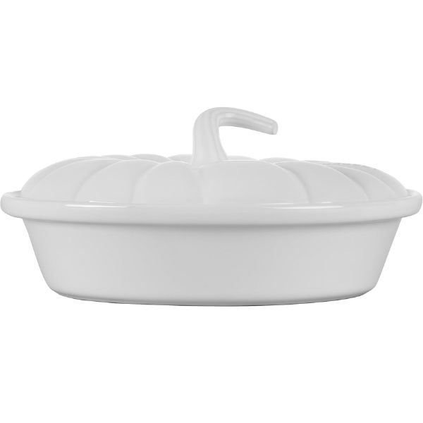 Khay sứ bí ngô Le Creuset 23cm màu trắng 61027234310030