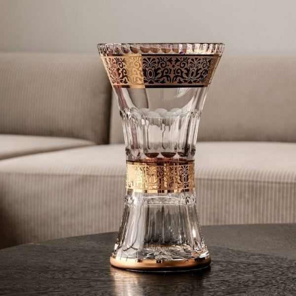 Lọ hoa bó mạ khảm vàng Ales Zverina Romantic 30.5cm