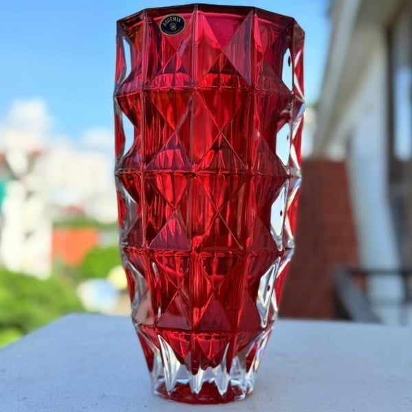 Lọ hoa pha lê Bohemia Diamond 28cm