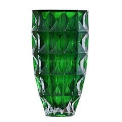 Lọ hoa pha lê Bohemia Diamond 28cm - Màu xanh ngọc