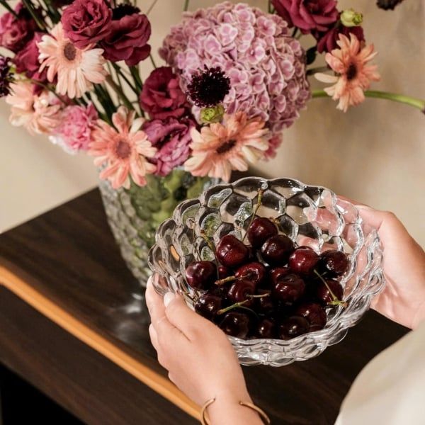 Lọ hoa pha lê Orrefors Raspberry 16cm - Thụy Điển