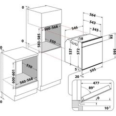  Lò nướng Whirpool W7OS44S1P - Sản xuất Ý 