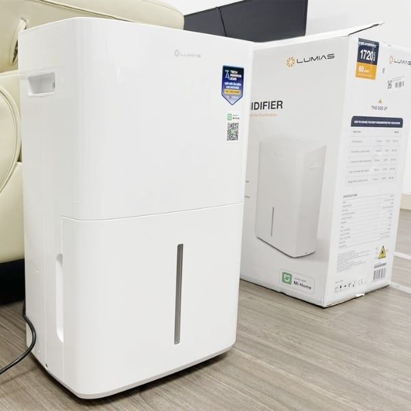 Máy hút ẩm kiêm lọc không khí 60L Lumias D6S-60L phòng 160m