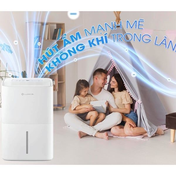 Máy hút ẩm kiêm lọc không khí 60L Lumias D6S-60L phòng 160m