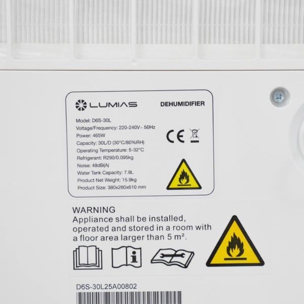 Máy hút ẩm lọc không khí Lumias D6S-30L (30 lít/ngày)