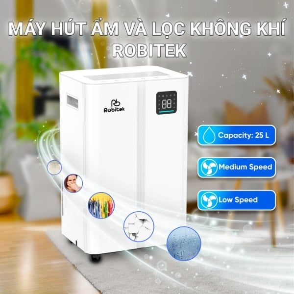 Máy hút ẩm Robitek DH25 25 lít/ngày