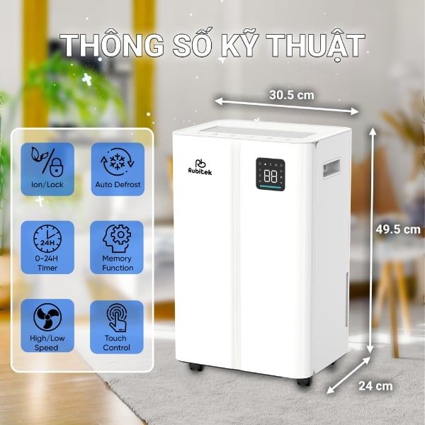 Máy hút ẩm Robitek DH25 25 lít/ngày