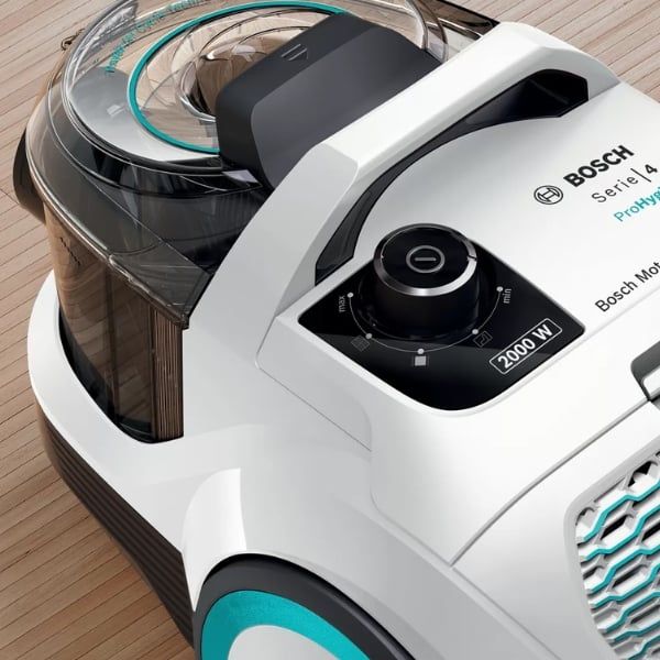 Máy hút bụi Bosch BGS21WHYG màu trắng đen made in EU