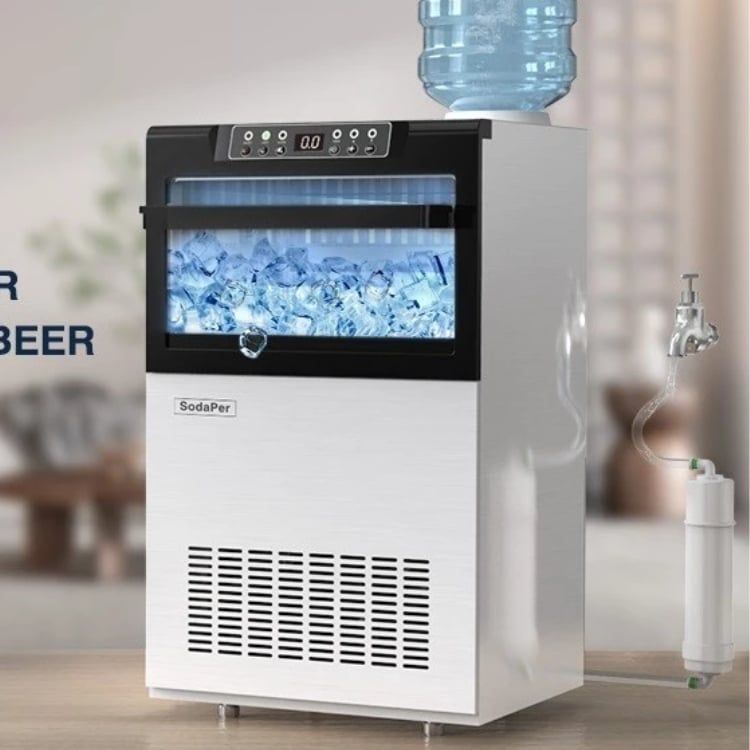 Máy làm đá viên Takaipro 125kg/Ngày TKI-125PRO - máy nén SECOP - 2 đường cấp nước