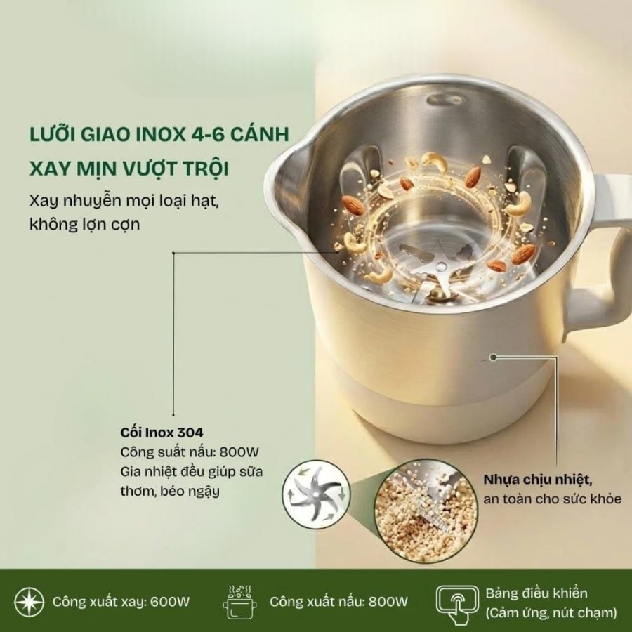 Máy làm sữa hạt 2Lock Korea 0.8L
