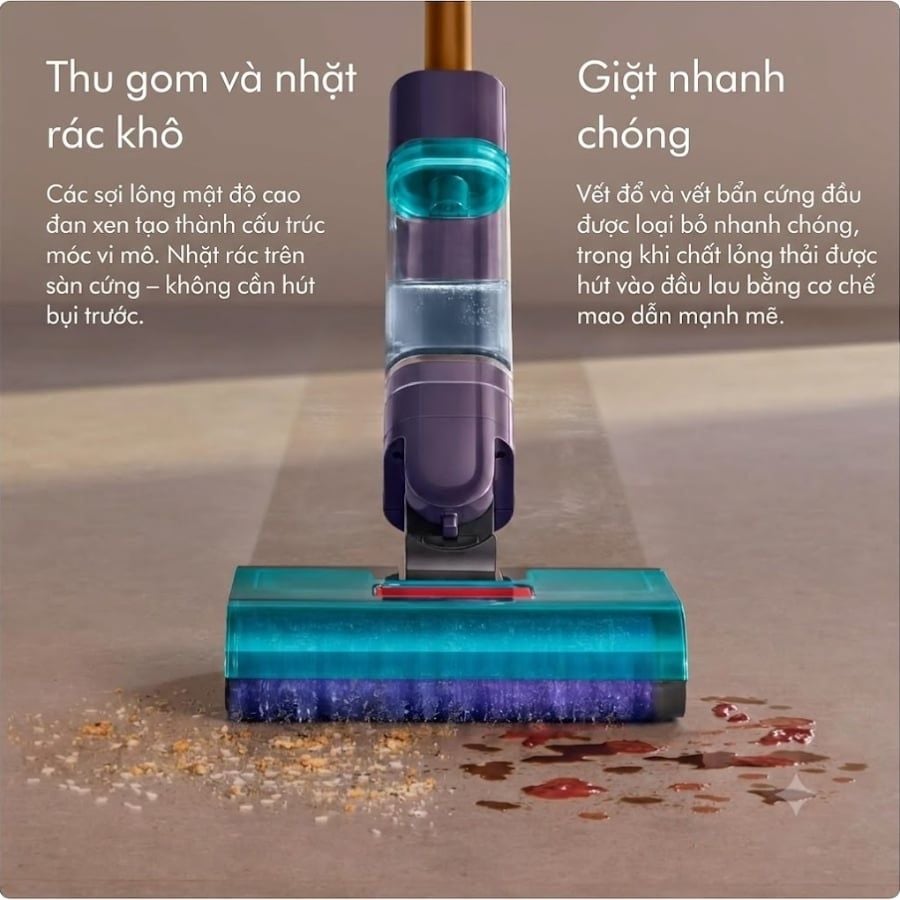 Máy lau nhà Dyson Clean + Wash hygene kèm con lăn sơ cua