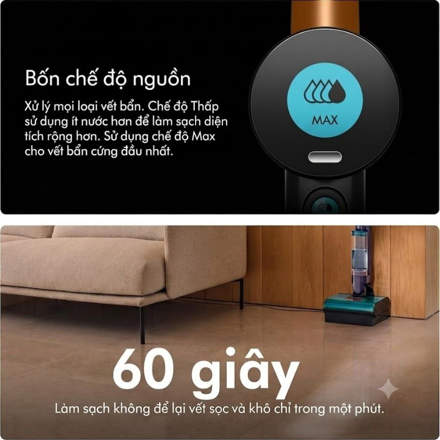 Máy lau nhà Dyson Clean + Wash hygene kèm con lăn sơ cua