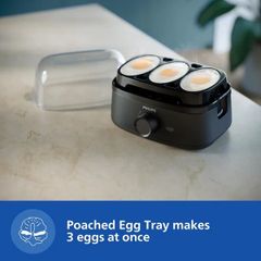  Máy luộc trứng Philips HD9137/90 Series 3000 - 400W màu đen 