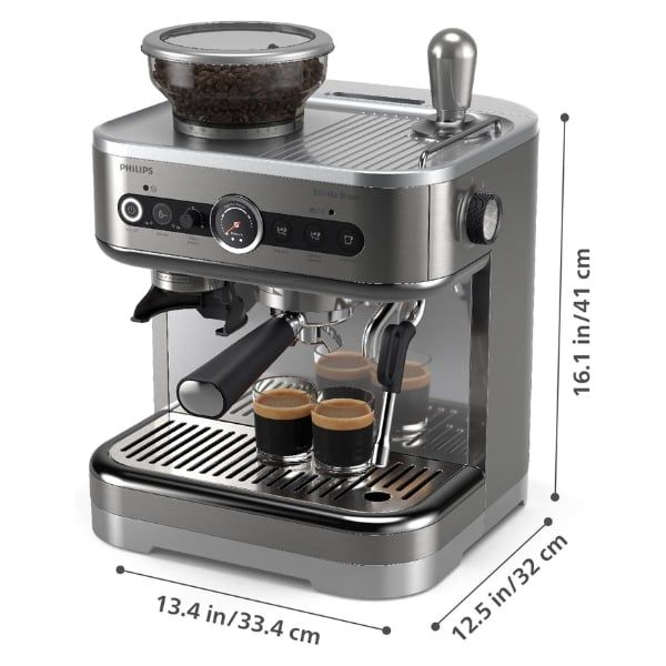 Máy pha cà phê bán tự động Philips Barista Brew PSA3218/01 -Màu bạc