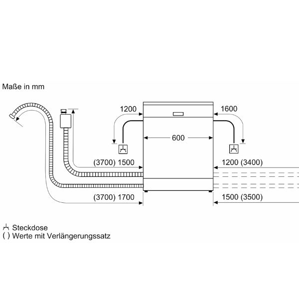 Máy rửa bát độc lập Bosch SMS8TCI04E Serie 8 sấy Zeolith - 14 bộ