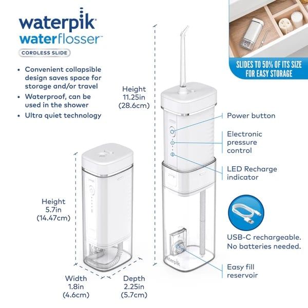 Máy tăm nước du lịch Waterpik Professional WF-17CD