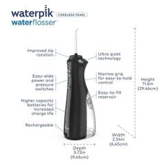  Máy Tăm Nước Waterpik Cordless WF-13 màu đen 