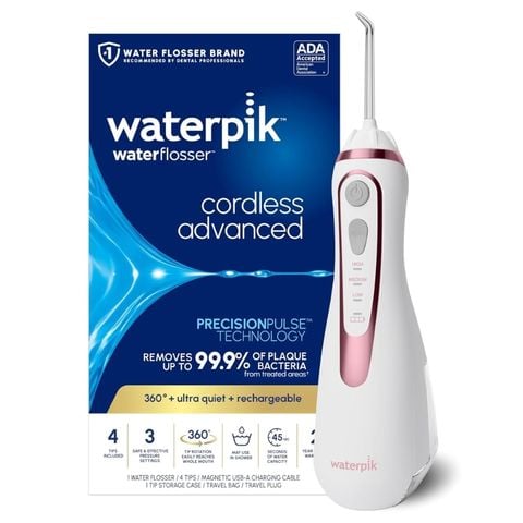 Máy tăm nước Waterpik WP589 / WP-589 Cordless Advanced 2.0 màu trắng